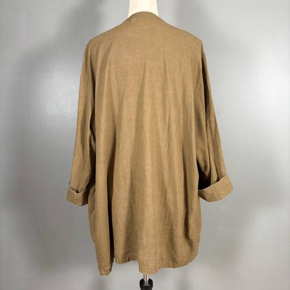 Vintage Jones NY Jacket 1X Linen Blend Open Lagenlook Boho Relaxed Oversized‎ - Picture 2 of 9